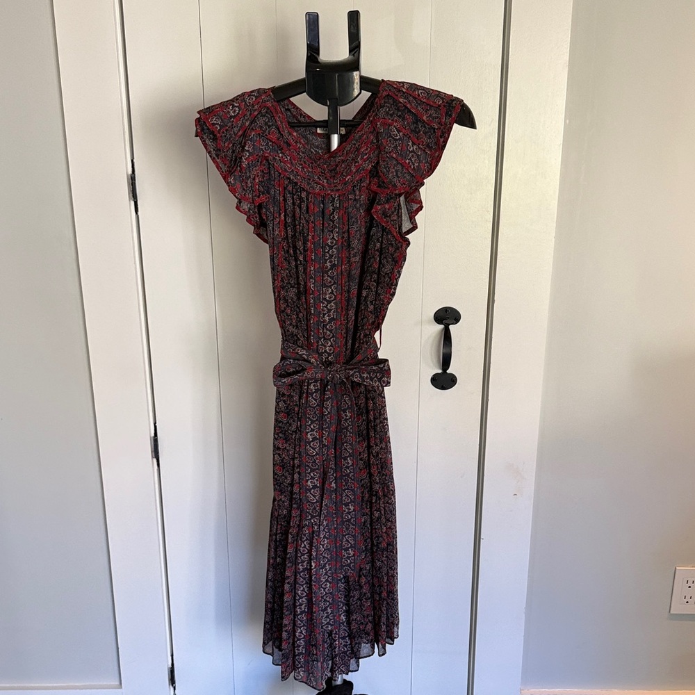 Ulla Johnson Floral Ruffle Sleeve Dress Size 4